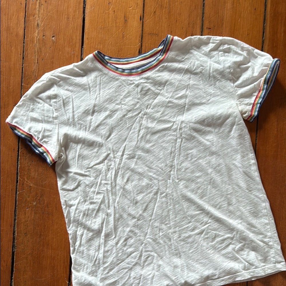 LOFT rainbow ringer tee